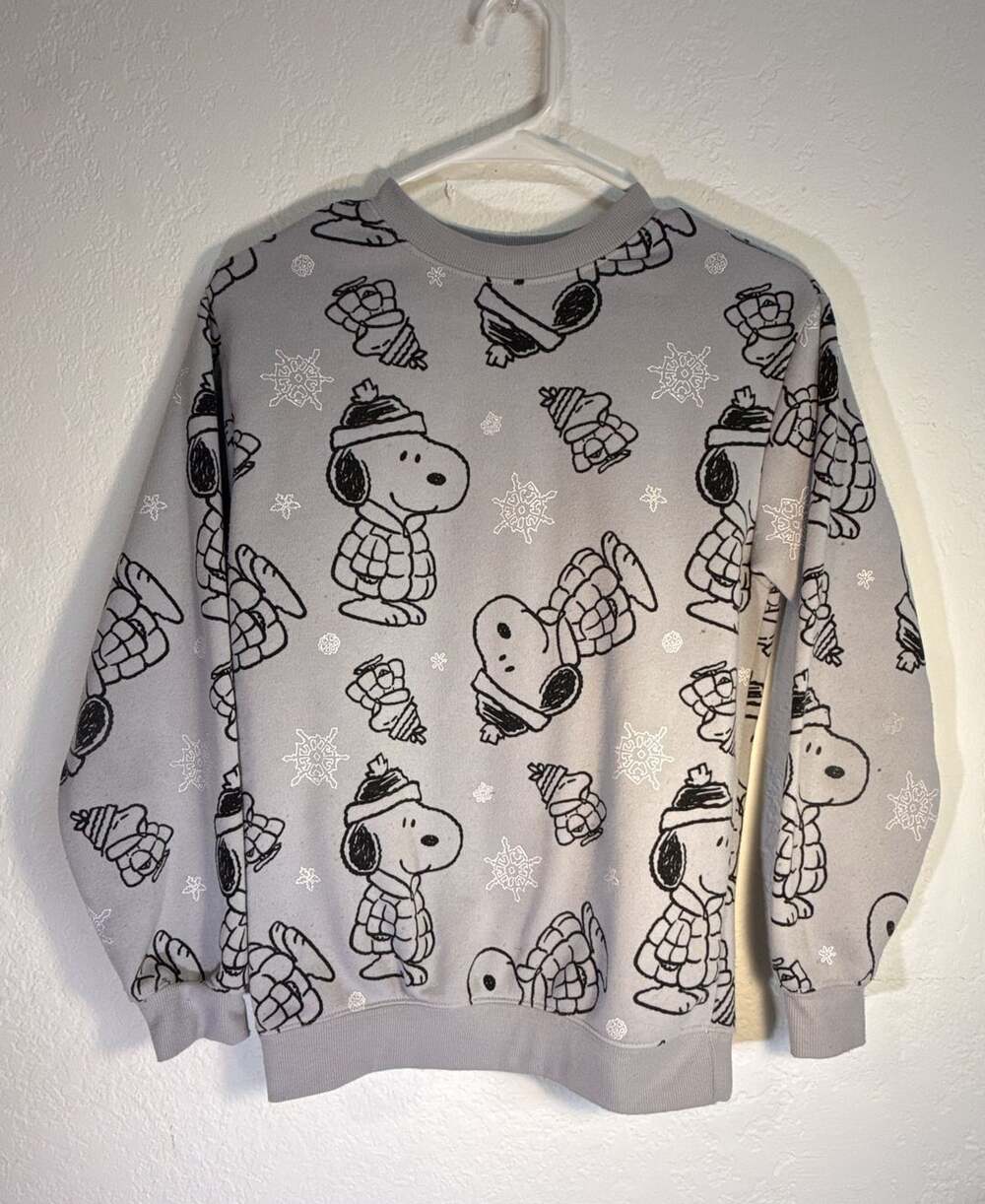 Peanuts Snoopy Sweatshirt Size XXS Gray
